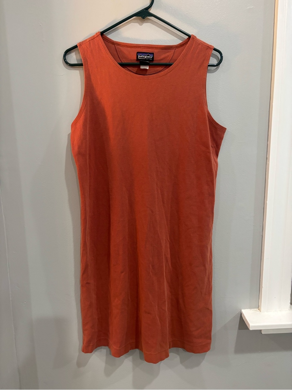 Vintage Patagonia Organic Cotton Women's Sleeveless Rust Tank Dress Large